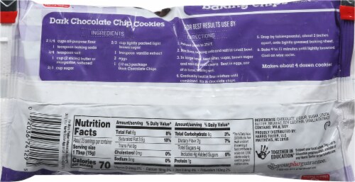 Harris Teeter Dark Chocolate Baking Chips Perspective: back