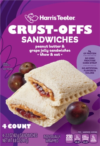 Harris Teeter® Crust-Offs Peanut Butter & Grape Jelly Sandwiches Perspective: back