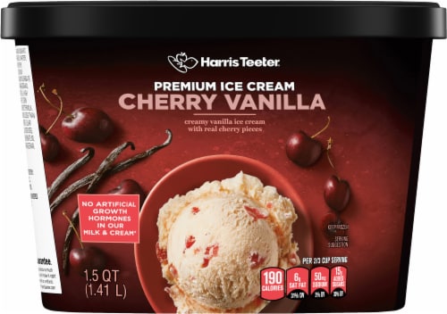 Harris Teeter® Premium Cherry Vanilla Ice Cream Tub Perspective: back