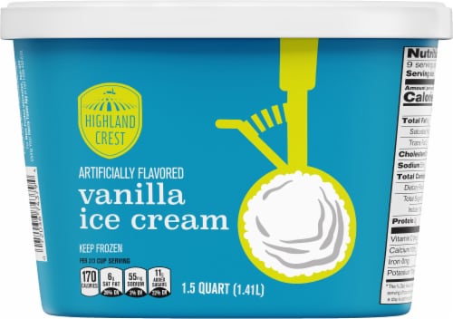 Highland Crest Vanilla Ice Cream Perspective: back