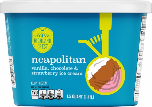 Highland Crest Neapolitian Ice Cream Perspective: back
