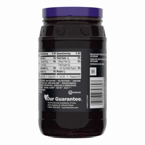 Harris Teeter® Sugar Free Grape Preserves Perspective: back
