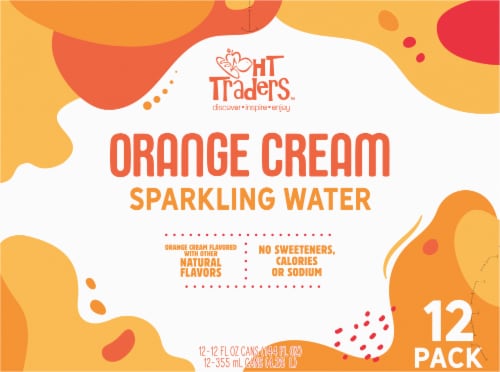 HT Trades™ Orange Cream Sparkling Water Perspective: back
