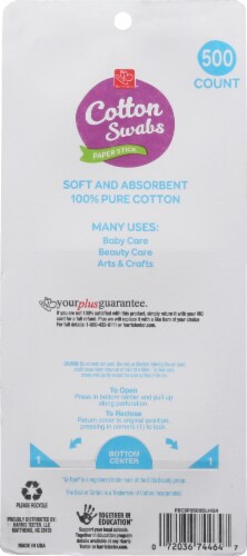 Harris Teeter Paper Stick Cotton Swabs Perspective: back