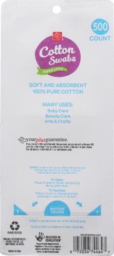 Harris Teeter Paper Stick Cotton Swabs Perspective: back