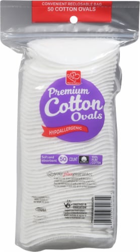 Harris Teeter Premium Cotton Ovals Perspective: back