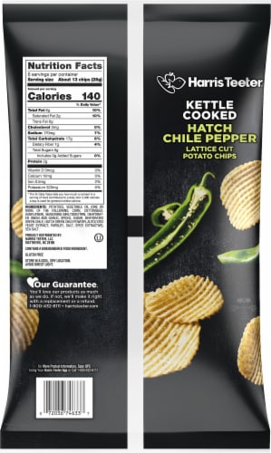 Harris Teeter® Kettle Cooked Hatch Chili Pepper Lattice Cut Potato Chips Perspective: back