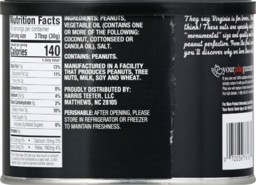 Harris Teeter™ Monumental Salted Virginia Peanuts Perspective: back