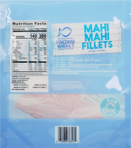 Harris Teeter Fishermans Market Mahi Mahi Fillets Perspective: back