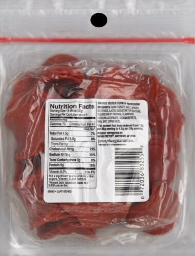 Harris Teeter® Turkey Pepperoni Perspective: back