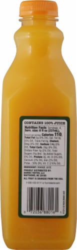 Harris Teeter Farmers Market Fresh Orange Juice Perspective: back