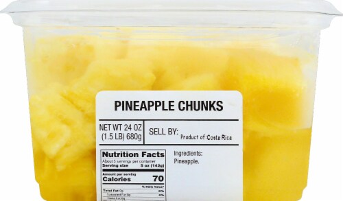 Harris Teeter Pineapple Chunks Perspective: back