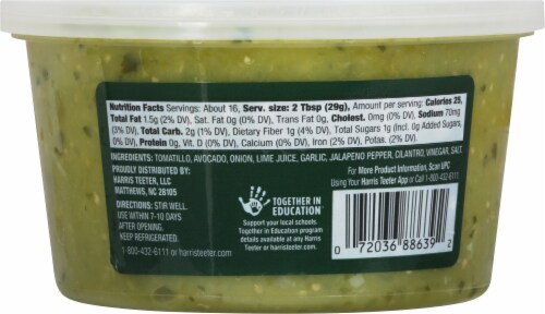 Harris Teeter Avocado Verde with Tomatillo Mild Salsa Perspective: back