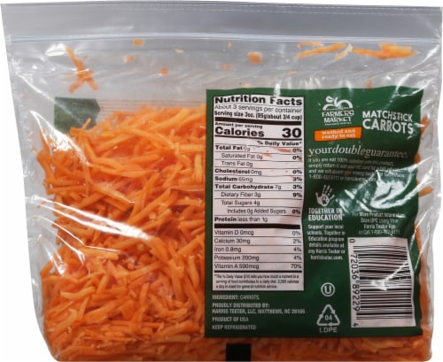 Harris Teeter Farmers Market Matchstick Shredded Carrots Perspective: back