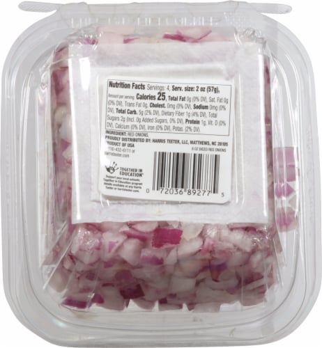 Diced Red Onions Perspective: back