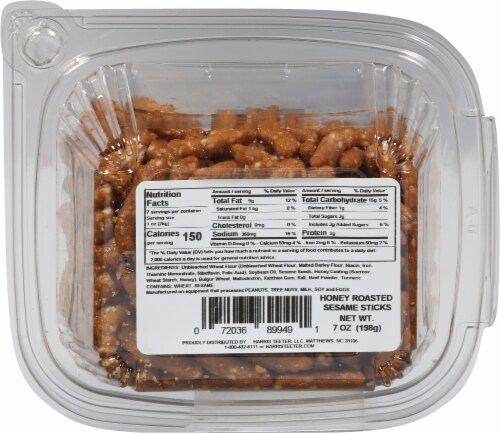 Harris Teeter Honey Roasted Sesame Sticks Perspective: back