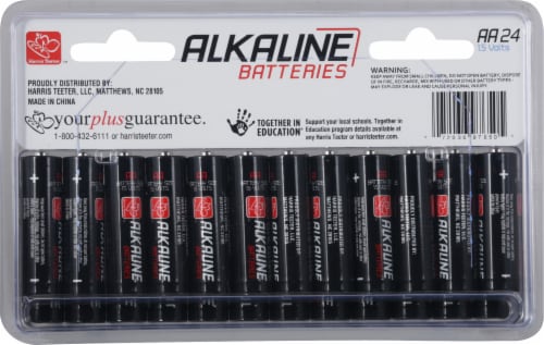 Harris Teeter Alkaline AA Batteries - 24 Pack Perspective: back