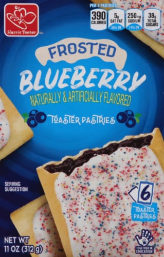 Harris Teeter Blueberry Toaster Pastries Perspective: back
