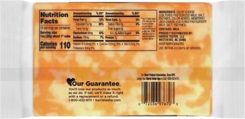 Harris Teeter™ Colby Jack Chunk Perspective: back