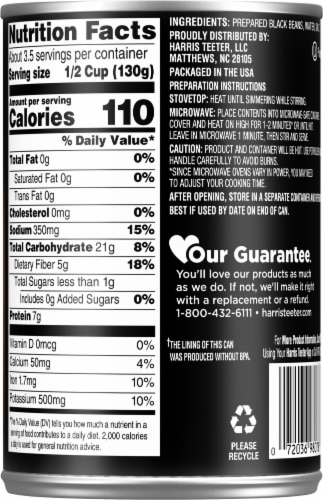 Harris Teeter™ Black Beans Perspective: back