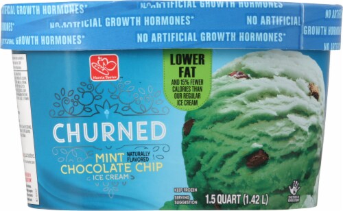 Harris Teeter™ Lower Fat Churned Mint Chocolate Chip Ice Cream Perspective: back