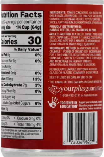 Harris Teeter™ Sloppy Joe Sauce Perspective: back