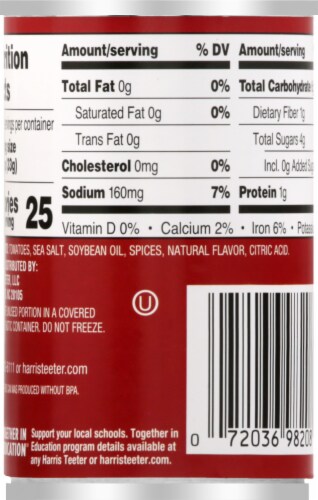 Harris Teeter™ Tomato Paste Perspective: back