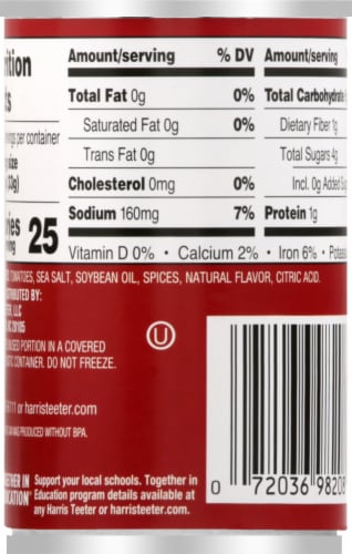 Harris Teeter™ Tomato Paste Perspective: back