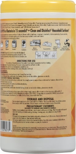 Harris Teeter Lemon Scent Disinfecting Wipes Perspective: back