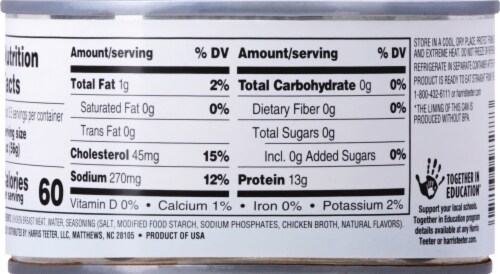 Harris Teeter™ Canned White Meat Chicken Perspective: back