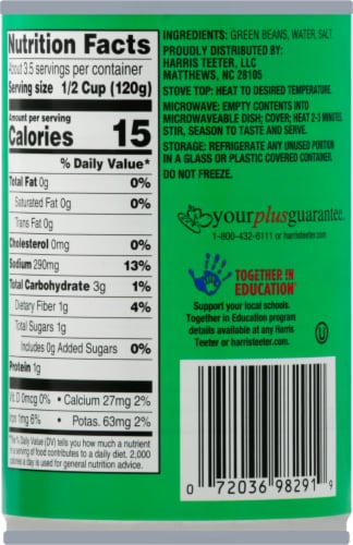 Harris Teeter™ Cut Green Beans Perspective: back