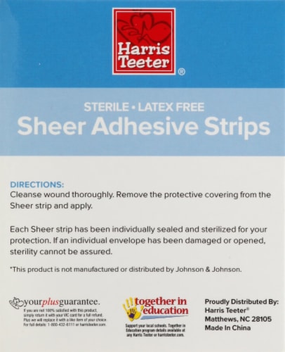 Harris Teeter® Latex-Free Sheer Adhesive Strips Perspective: back