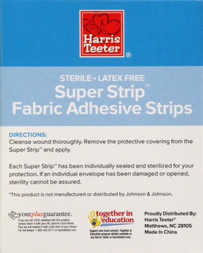 Harris Teeter® Super Strip™ Latex Free Fabric Adhesive Strips, 20 ct -  Harris Teeter