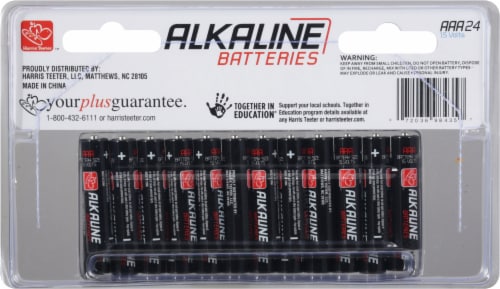 Harris Teeter Alkaline AAA  Batteries - 24 Pack Perspective: back