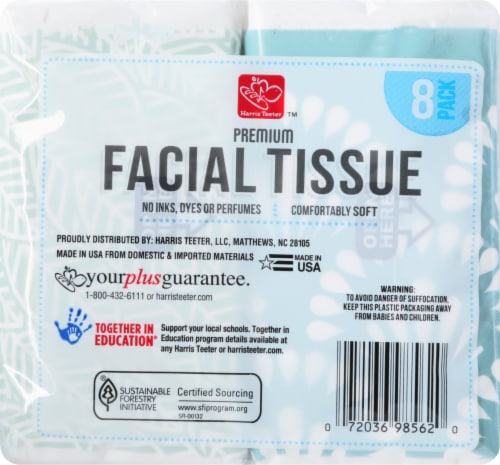 Harris Teeter™ Two Ply Facial Tissue Packs Perspective: back