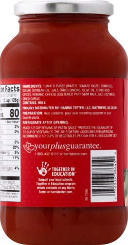 Harris Teeter Traditional Pasta Sauce Perspective: back