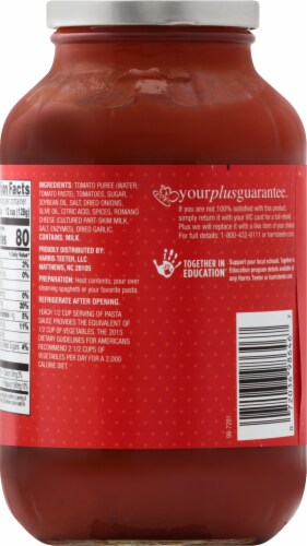 Harris Teeter Traditional Pasta Sauce Perspective: back