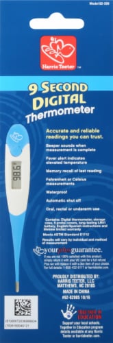 Harris Teeter™ 9 Second Digital Thermometer Perspective: back