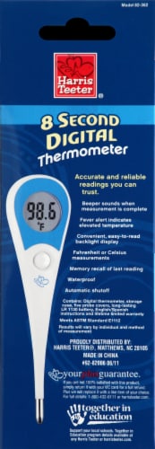 Harris Teeter™ 8 Second Digital Thermometer Perspective: back