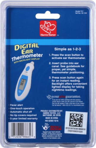 Harris Teeter™ Digital Ear Thermometer Perspective: back