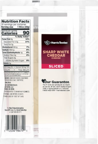 Harris Teeter™ Sliced Sharp Cheddar Cheese Perspective: back