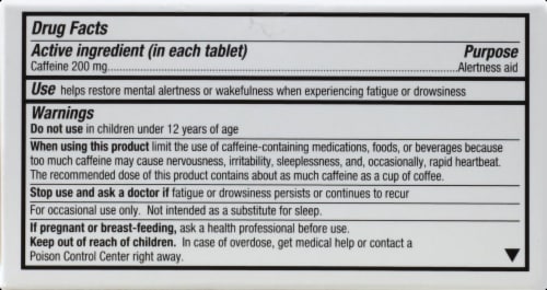 Harris Teeter® Stay Awake Alertness Aid Tablets Perspective: back