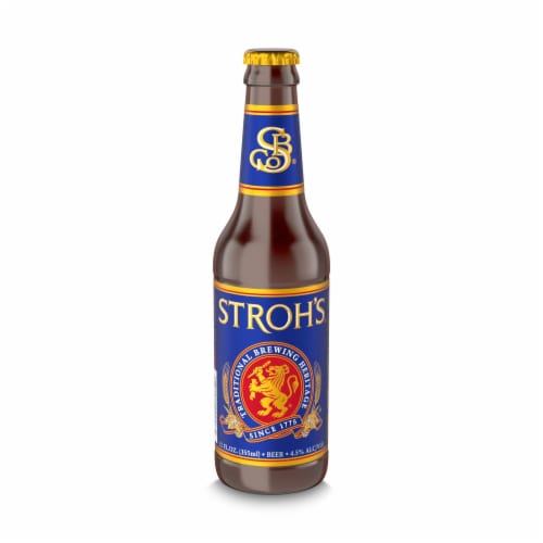 Stroh's Lager Domestic Beer Perspective: back