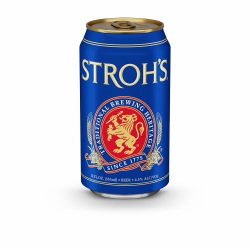 Stroh's Lager Domestic Beer Perspective: back