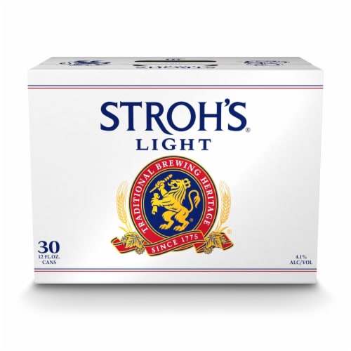 Stroh's® Light Lager Beer Perspective: back
