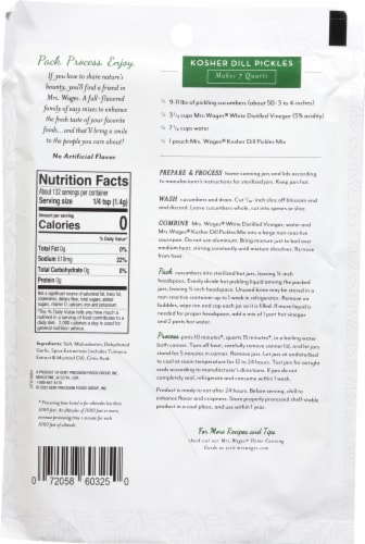 Mrs. Wages™ Kosher Dill Pickle Canning Mix Perspective: back