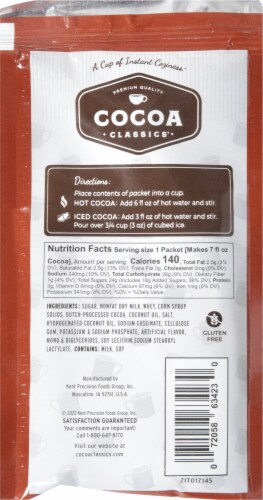 Cocoa Classics Chocolate Supreme Cocoa Mix Perspective: back