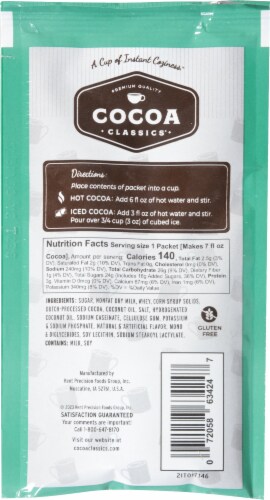 Cocoa Classics Mint & Chocolate Cocoa Mix Perspective: back