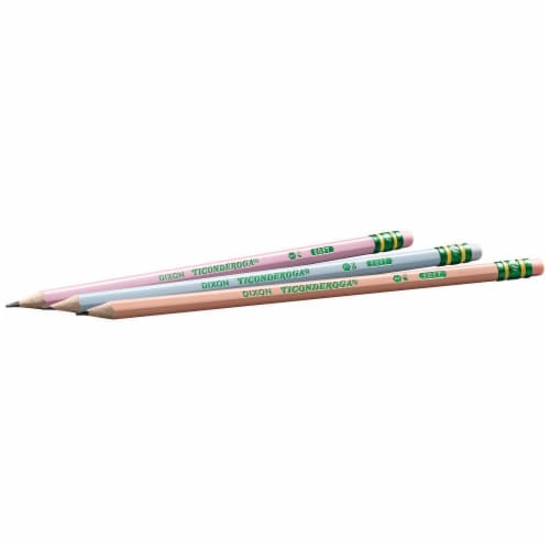 Ticonderoga® Pre-Sharpened Pastel Wood-Cased Pencils Perspective: back
