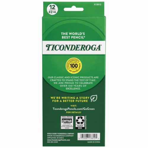 Ticonderoga Wood-Cased #2 Pencils Perspective: back
